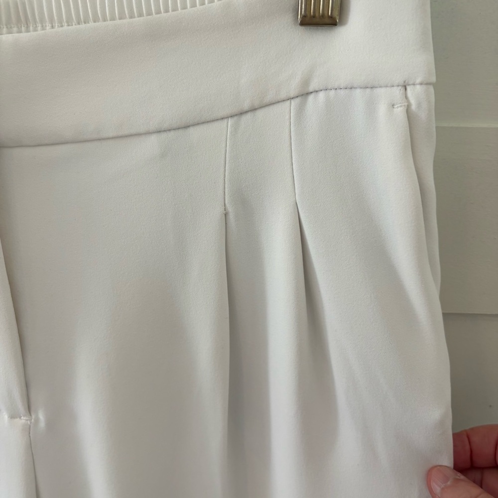 House Of Harlow 1960 Pleated White Wide-Leg Drape Trousers. Size 8. - Picture 6 of 12
